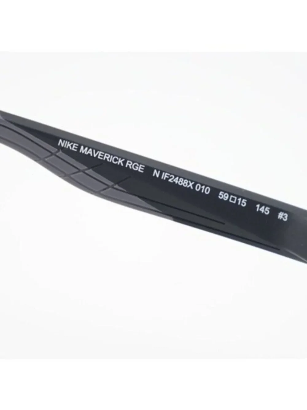 Nike MAVERICK RGE N IF2488X 010 Sunglasses Black Rectangle Frame, Grey Lenses